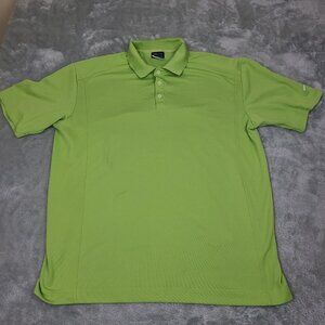 Nike Golf Men's size L Lime Green Dri-Fit Polo Shirt‎ Short Sleeve Logo
